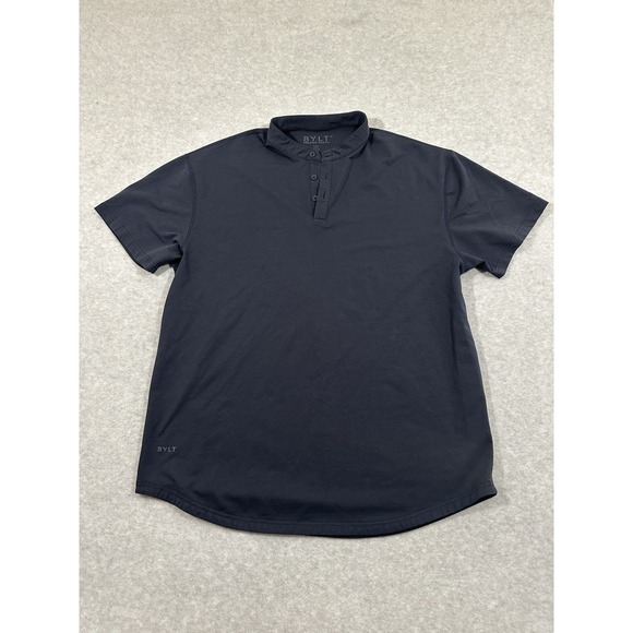 BYLT Basics Other - BYLT Polo Shirt Mens Xlarge‎ Blue  Blade Collar Premium Basics Lux Performance